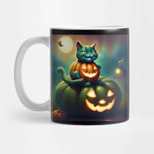 Funny pumpkin Cat Mug